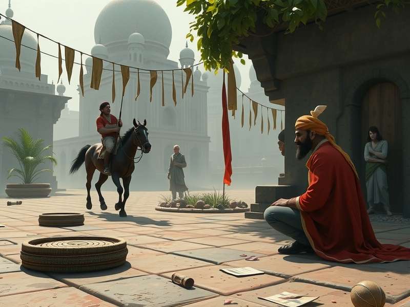 Rise of Cultures गेमप्ले स्क्रीनशॉट दिखाते हुए शहर निर्माण और संसाधन प्रबंधन