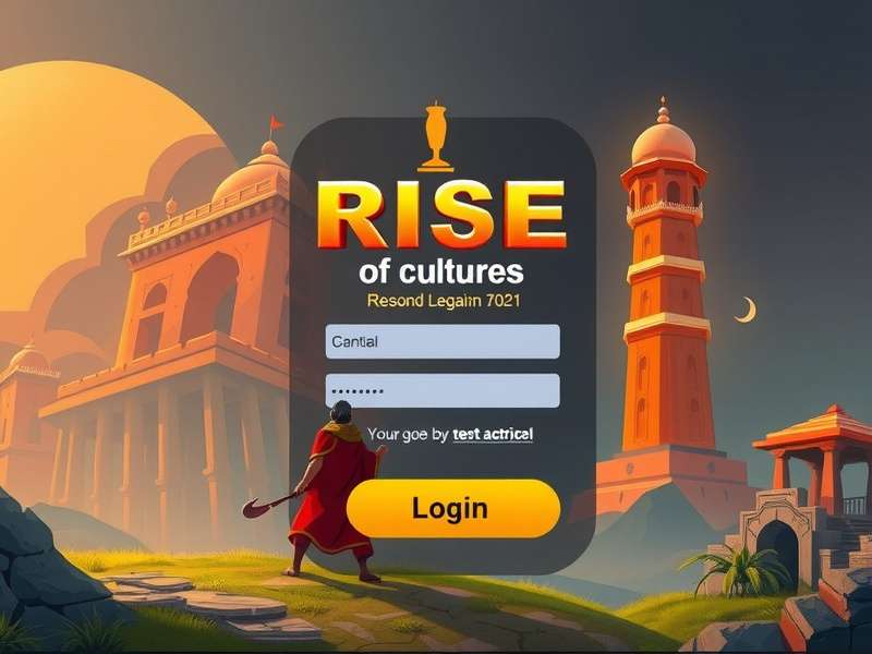 Rise of Cultures लॉगिन पेज का स्क्रीनशॉट