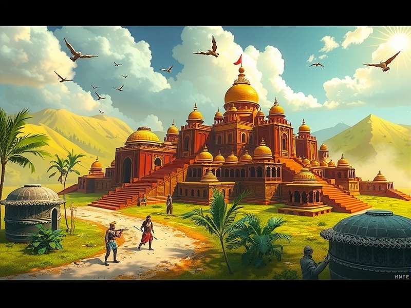 Rise of Cultures 2024 गेमप्ले स्क्रीनशॉट - शहर निर्माण और युद्ध दृश्य