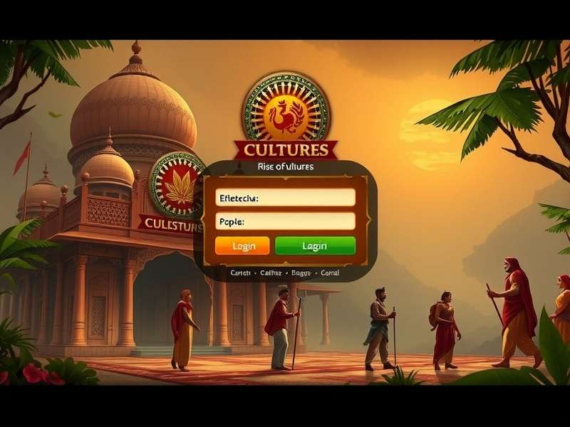 Rise of Cultures गेम इंटरफ़ेस दिखाता हुआ चित्र