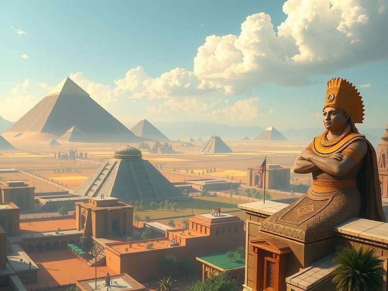 Rise of Cultures गेम में देवताओं की घाटी का दृश्य