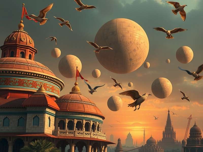 Rise of Cultures गेमप्ले स्क्रीनशॉट - ऐतिहासिक इमारतें और युद्ध