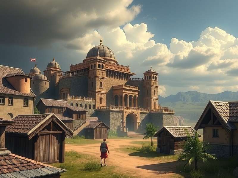 Rise of Cultures gameplay screenshot showing city building and army management