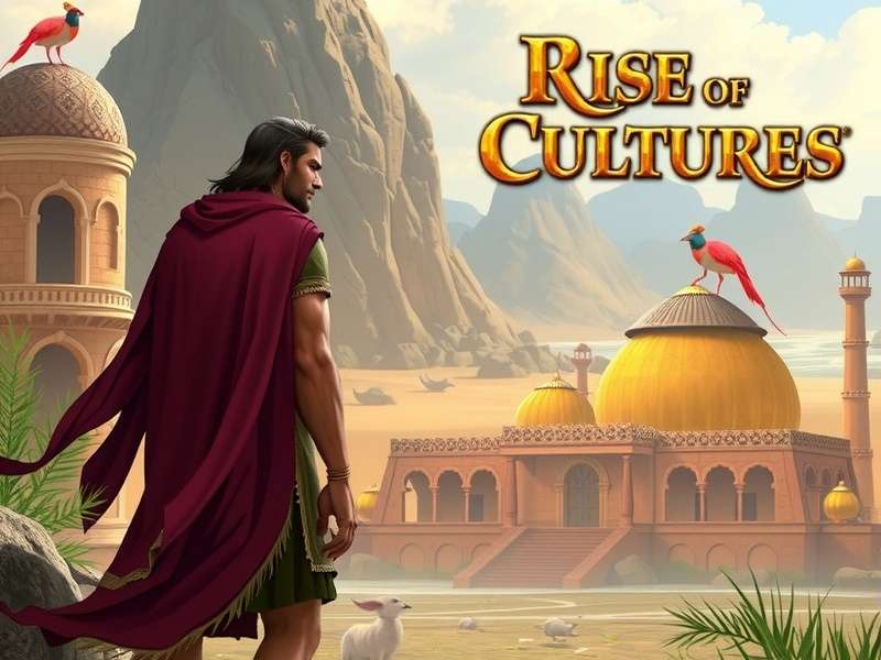 Rise of Cultures gameplay screenshot showing city building and resource management