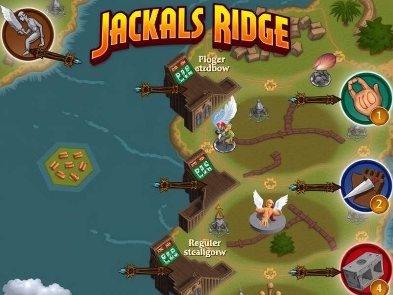 Jackals Ridge campaign map in Rise of Cultures showing terrain features and strategic points