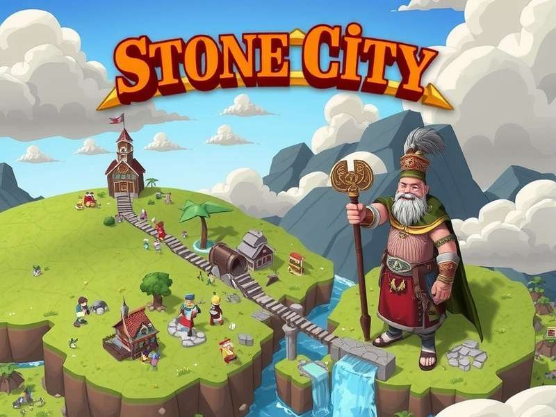 Optimal Stone City layout in Rise of Cultures showing building placement