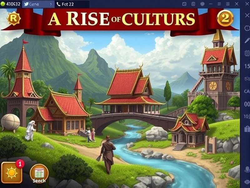 Rise of Cultures gameplay showing city building and strategy elements