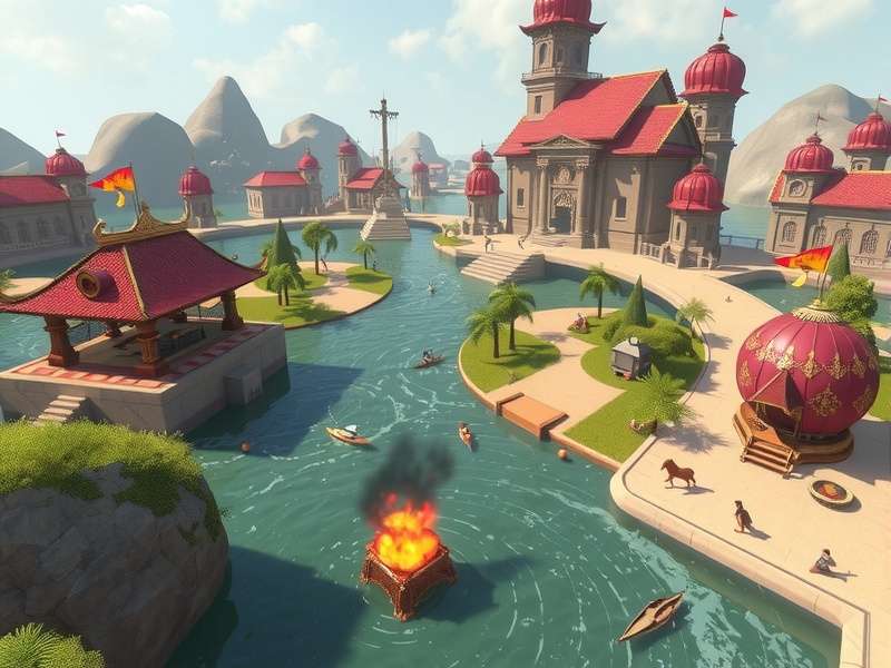 Rise of Cultures gameplay screenshot showing city building and empire management