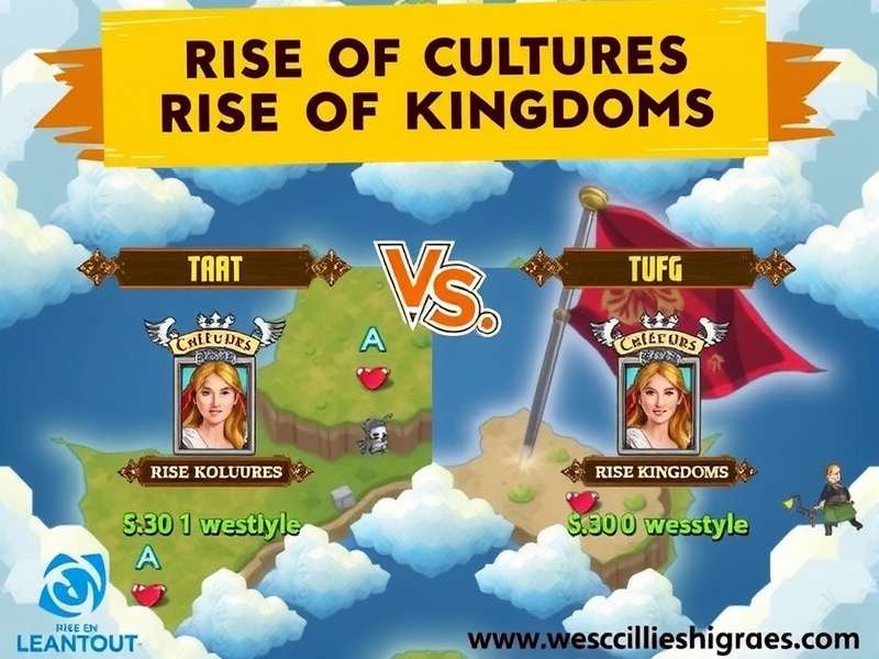 Visual comparison of Rise of Cultures and Rise of Kingdoms game interfaces