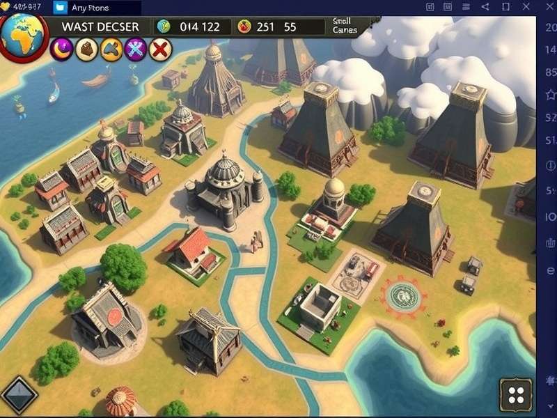Rise of Cultures gameplay screenshot showing city building and historical armies
