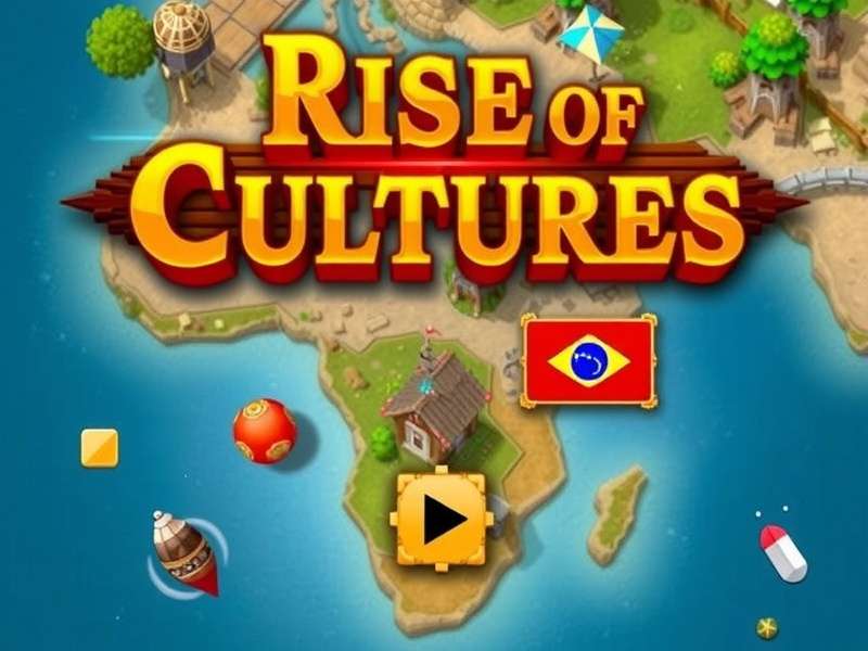 Rise of Cultures gameplay showing ancient civilization building and strategic battle map