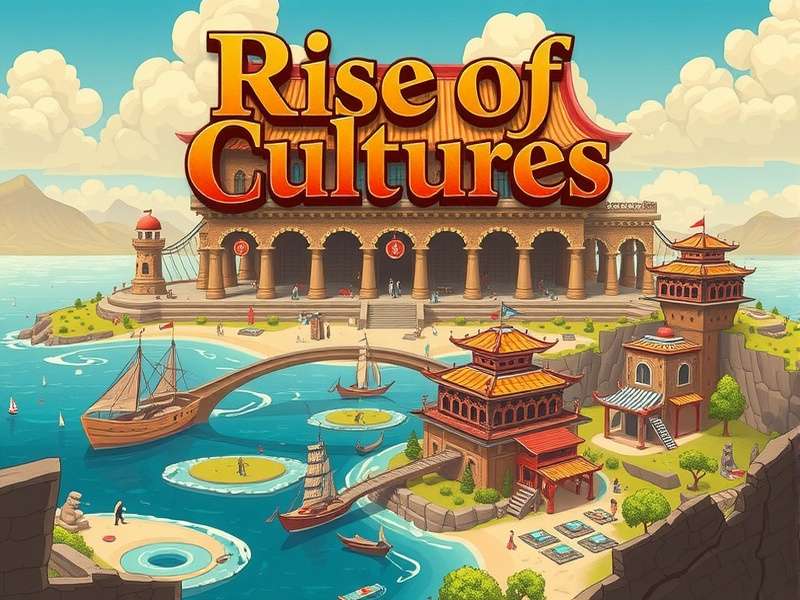 Rise of Cultures gameplay screenshot showing ancient city building and army formation