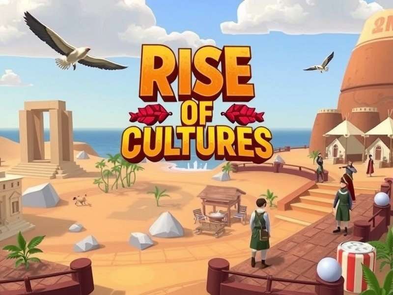 Rise Of Cultures game banner showing ancient civilizations and progress