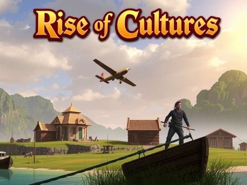 Rise of Cultures PC gameplay screenshot showing city building and ancient civilization