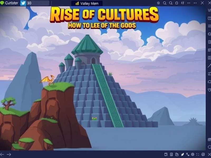 Valley of the Gods battle map in Rise of Cultures showing army formations and key positions
